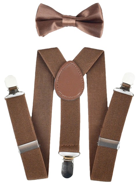 

KIDOfash Boys Brown Solid Suspenders