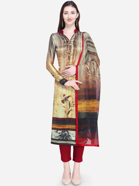 

Stylee LIFESTYLE Multicoloured Silk Blend Unstitched Dress Material, Multi
