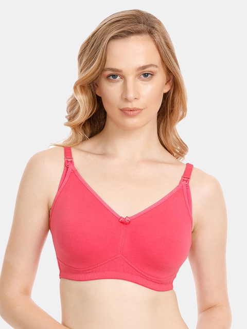 

Zivame Pink Solid Non-Wired Non Padded Maternity Bra ZI010080MHAPINK