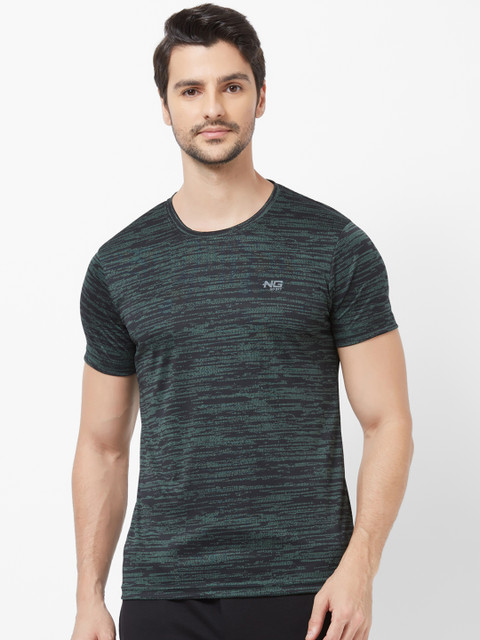 

NEXGEN CLUB Men Olive Green Printed Round Neck T-shirt