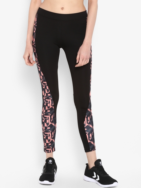 

Hummel Women Black Printed Tights