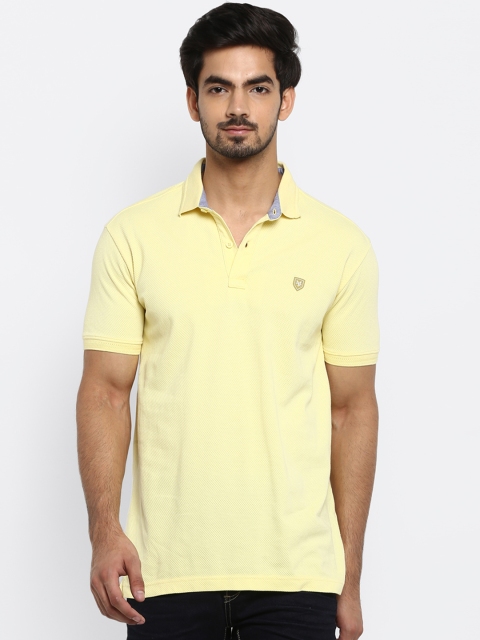 

Mufti Men Yellow Solid Polo Collar Pure Cotton T-shirt