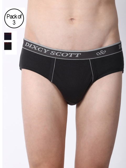 

DIXCY SCOTT Men Pack Of 3 Solid Briefs K1-PR64286, Navy blue