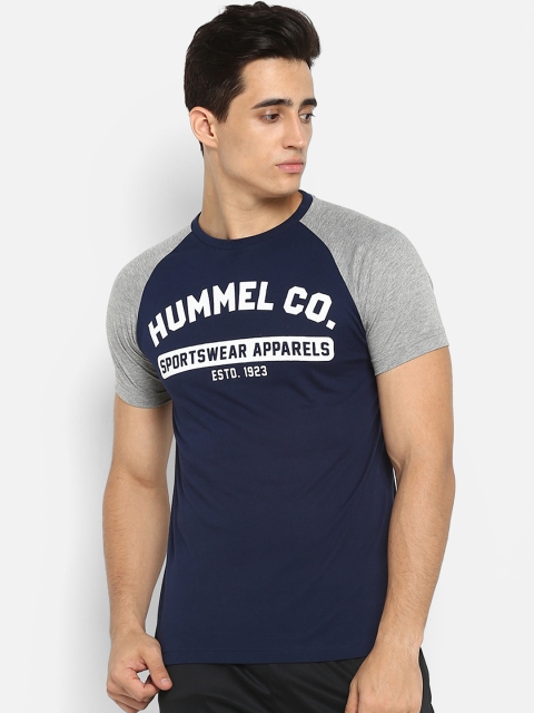 

hummel Men Blue Printed Round Neck T-shirt