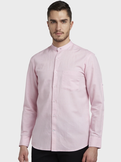 

ColorPlus Men Pink Slim Fit Solid Casual Shirt