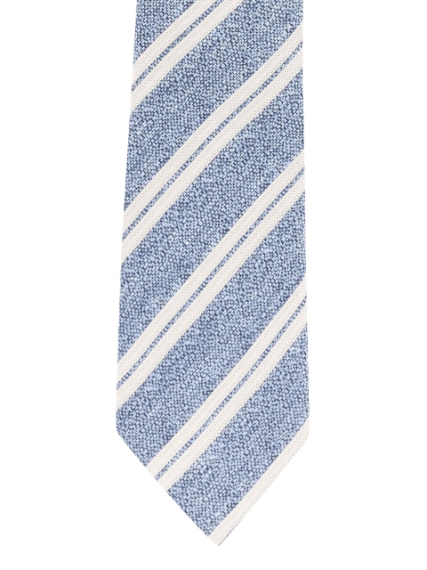 

The Tie Hub Men Blue & White Striped Broad Tie
