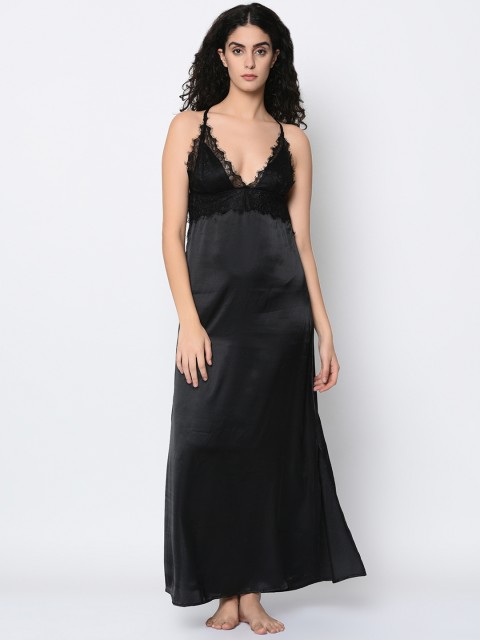 

Da Intimo Black Solid Baby Doll DIB-291 BLACK