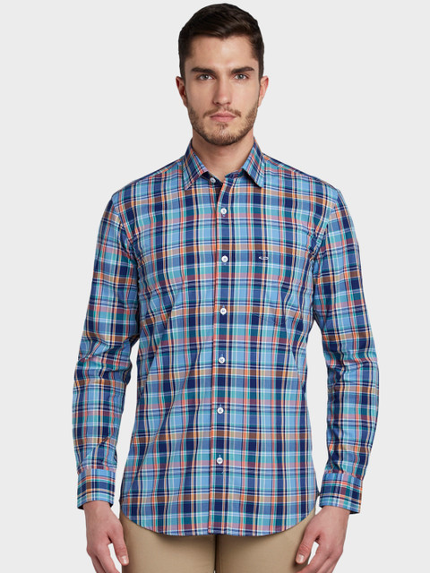 

ColorPlus Men Multicoloured Tailored Fit Checked Casual Shirt, Multi