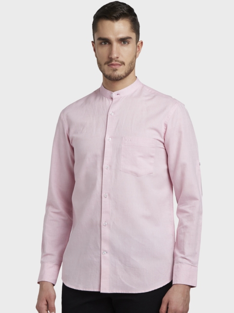 

ColorPlus Men Red Slim Fit Solid Casual Shirt
