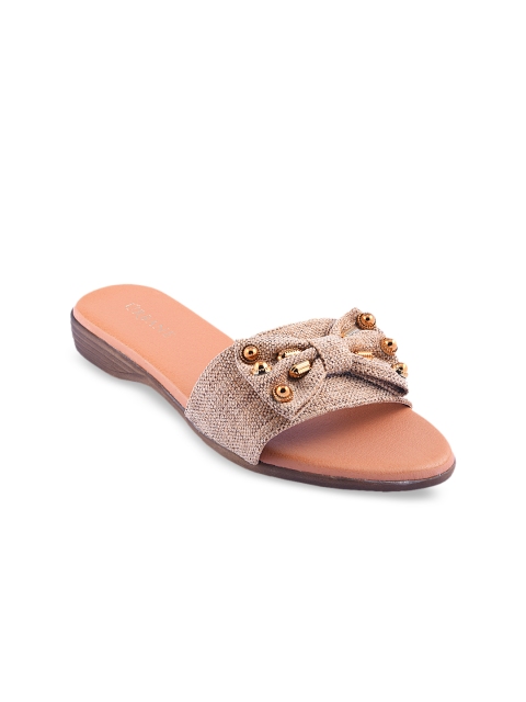 

URBANE Women Brown Solid Open Toe Flats