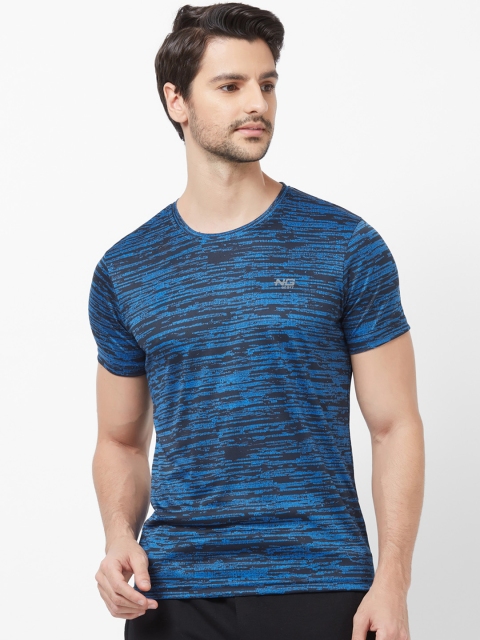 

NEXGEN CLUB Men Blue Solid Round Neck T-shirt