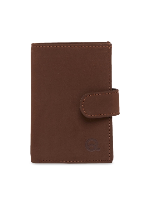 

EVOQ Men Brown Solid Leatherette Card Holder