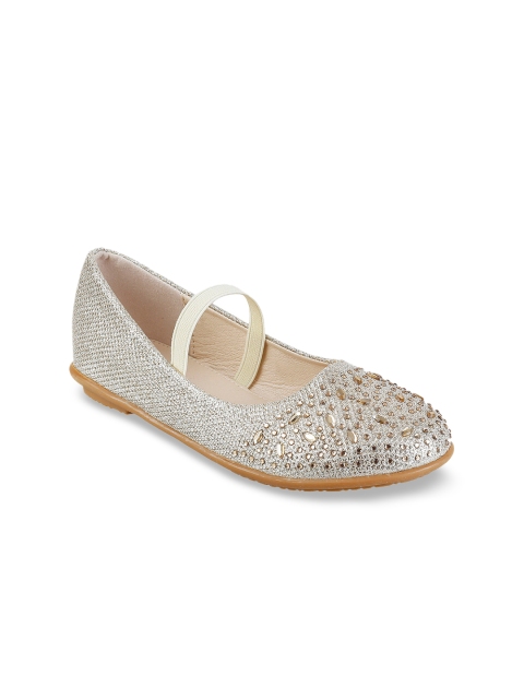 

Metro Girls Silver-Toned Embellished Ballerinas