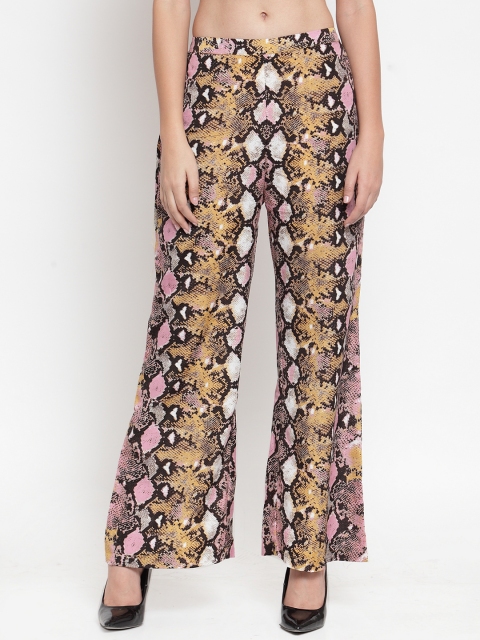 

Just Wow Women Multicoloured Printed Straight Palazzos, Multi