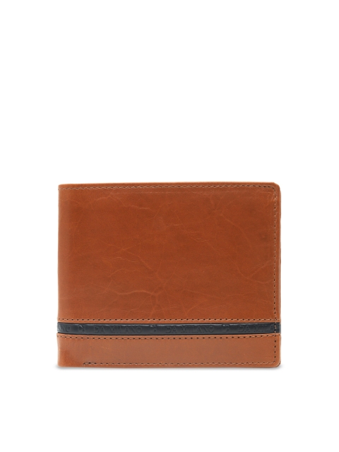 

Da Milano Men Brown Solid Leather Two Fold Wallet