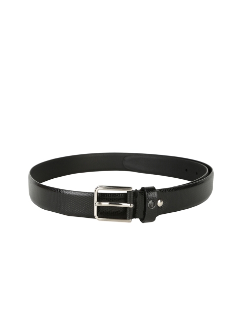 

Van Heusen Men Black Textured Leather Belt