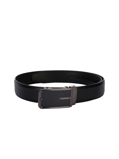 

Van Heusen Men Black Textured Leather Belt