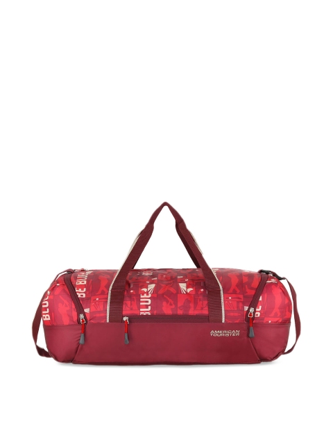 

AMERICAN TOURISTER Unisex Red Printed Duffel Bag