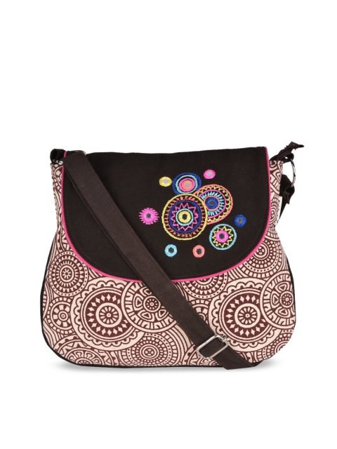 

Pick Pocket Multicoloured Printed Sling Bag, Multi
