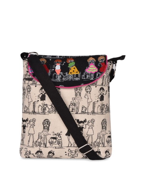 

Pick Pocket Multicoloured Printed Sling Bag, Multi
