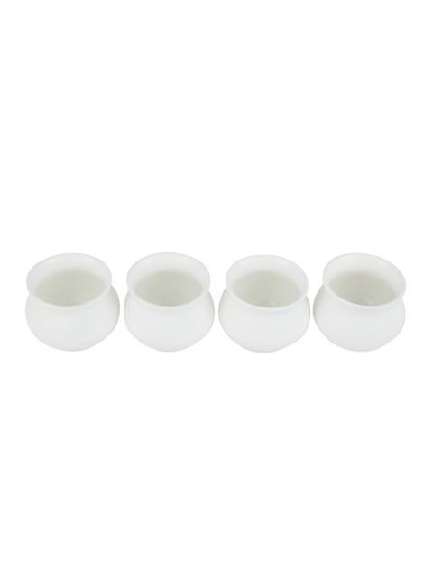 

SONG BIRD Set of 4 White Solid Ceramic Handis