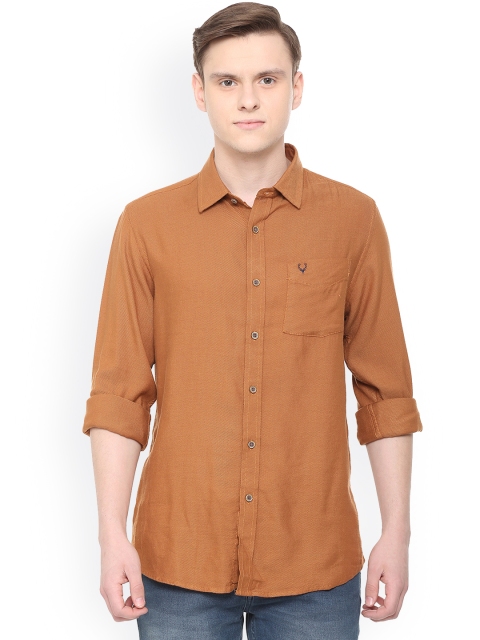 

Allen Solly Men Brown Regular Fit Solid Casual Shirt
