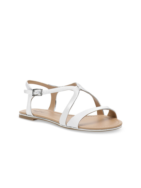 

Call It Spring Women Silver-Toned Solid Open Toe Flats