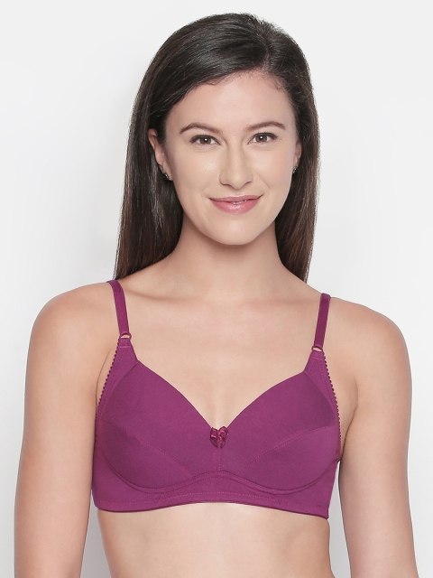 

Bodycare Pack Of 2 Solid Non-Wired Heavily Padded Everyday Bra E5531WIWI, Purple