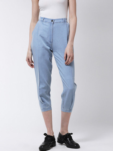 

MAGRE Women Blue Original Regular Fit Solid Peg Trousers