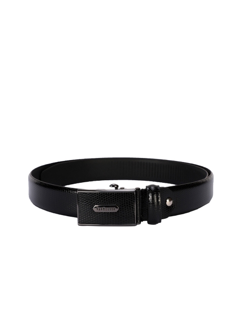 

Van Heusen Men Black Textured Leather Belt