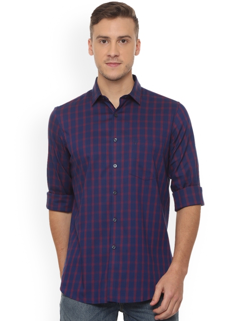 

Allen Solly Men Blue Slim Fit Checked Casual Shirt
