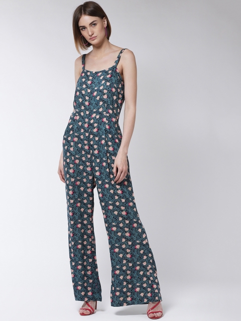 

MAGRE Women Green Printed Basic Jumpsuit