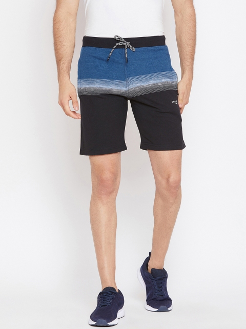 

Okane Men Black Colourblocked Regular Fit Regular Shorts