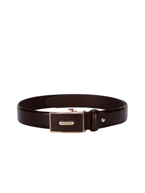 

Van Heusen Men Brown Textured Leather Belt