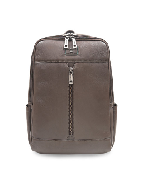 

Da Milano Unisex Brown Solid Leather Backpack