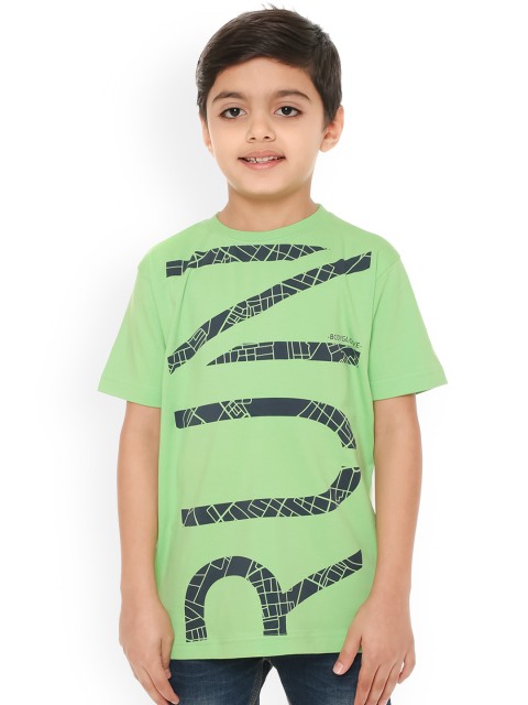 

BodyGlove Boys Green Printed Round Neck T-shirt