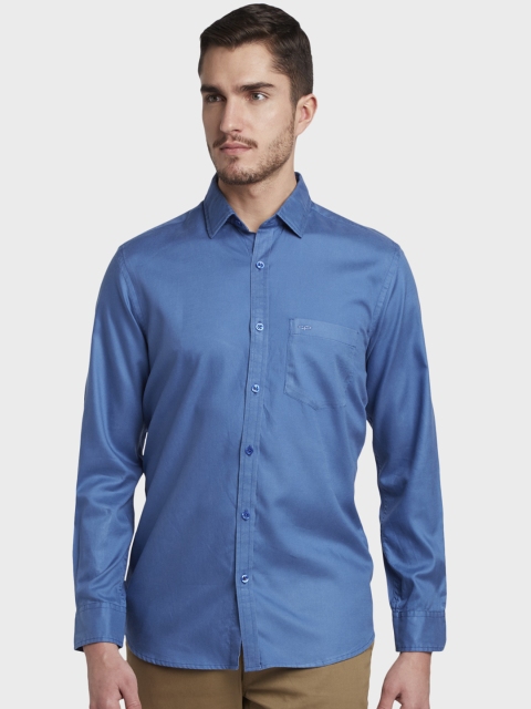 ColorPlus Men Blue Slim Fit Solid Casual Shirt