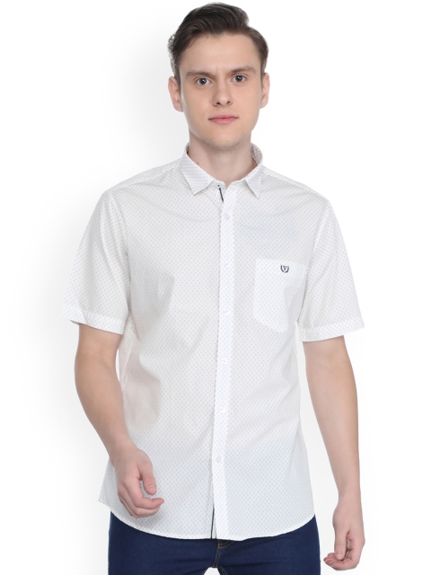 

Van Heusen Sport Men White Slim Fit Printed Casual Shirt