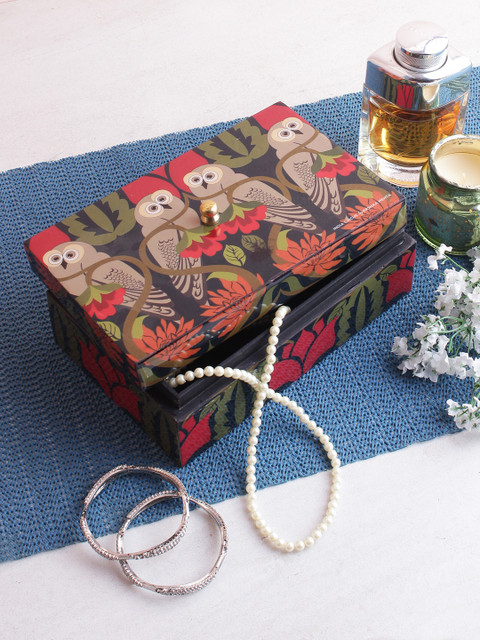 

India Circus by Krsnaa Mehta Multicoloured Wooden Storage Box, Multi