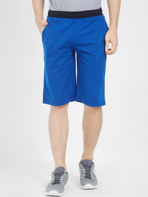 

FiTZ Men Blue Solid Regular Fit Sports Shorts