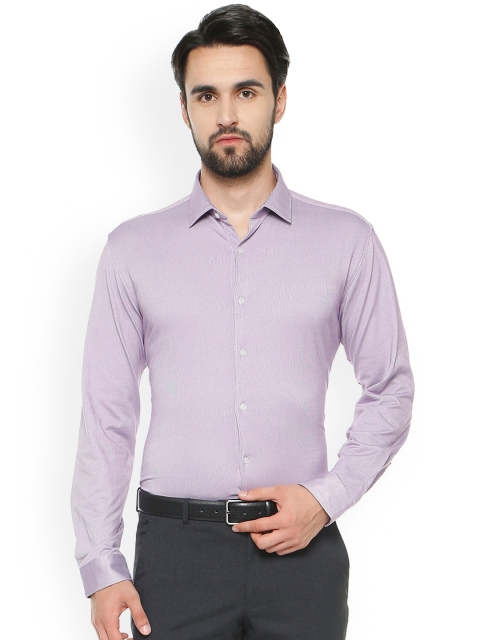 Van Heusen Men Purple Slim Fit Striped Party Shirt