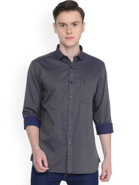 

Allen Solly Men Grey Sport Slim Fit Solid Casual Shirt