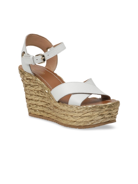 

ALDO Women White Solid Leather Heels