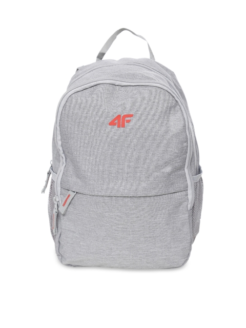4F Unisex Light Grey Melange Solid Backpack