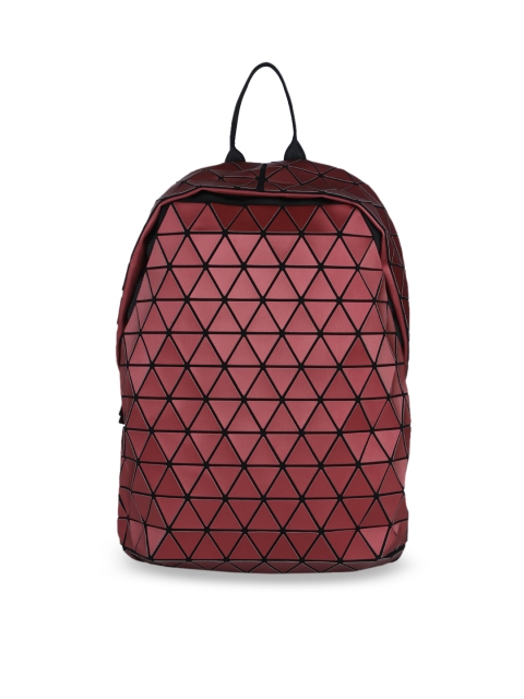 

BAOMI Women Red Geometric Range Backpack