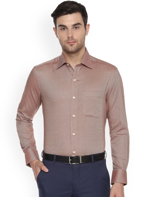 

Louis Philippe Men Brown Classic Regular Fit Self Design Formal Shirt