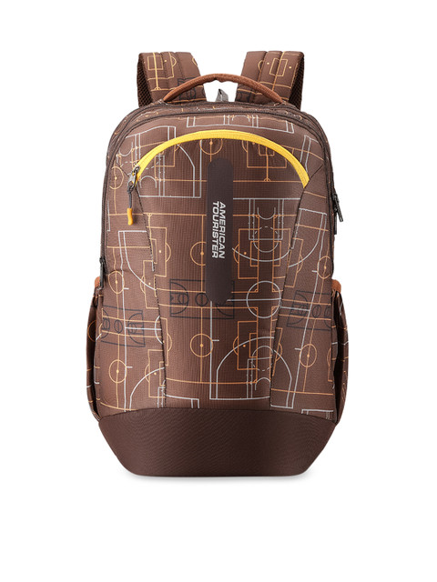 

AMERICAN TOURISTER Unisex Brown Geometric Backpack