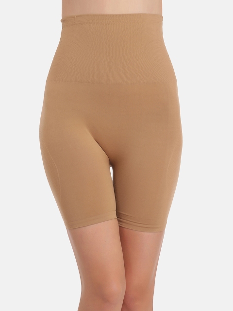 

Clovia Women Beige Solid Seamless Tummy & Thigh Shaper SW0007Y24XL