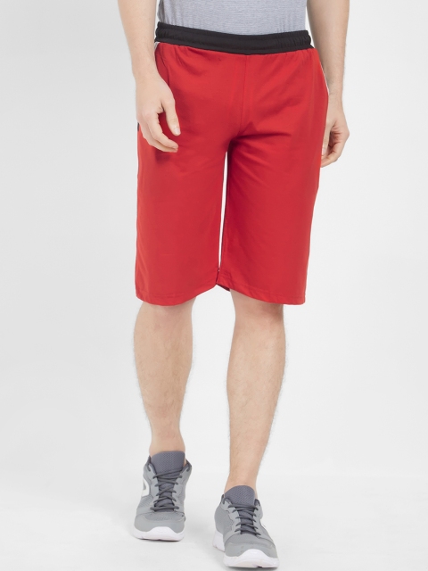 

FiTZ Men Red Solid Regular Fit Sports Shorts