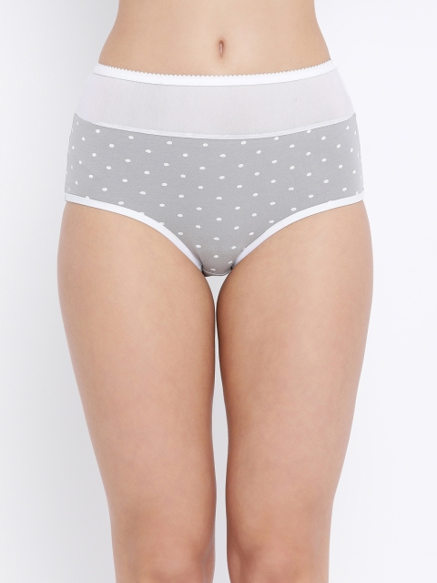 

Clovia Women Grey & White Printed Hipster Brief PN3042P01XL